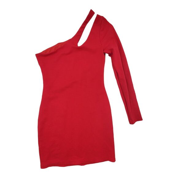 Lovers And Friends Revolve One Shouldered Red Bodycon Mini Dress Sz XS - Picture 2 of 7